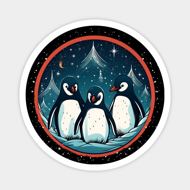 Penguin in Ornament, Love Penguins Magnet by logiamerch